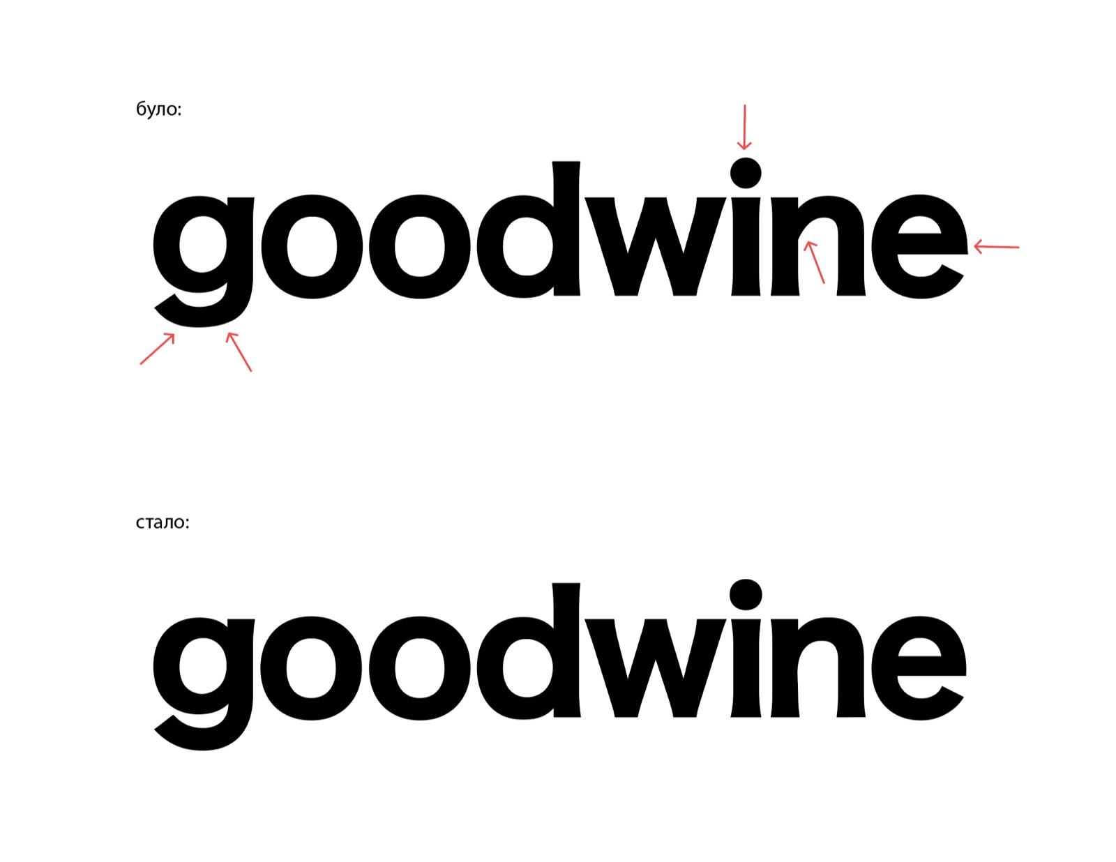 Логотип Goodwine до і після